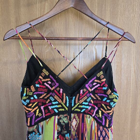 Anthropologie Multi Print V Neck Maxi Dress - Picture 7 of 14